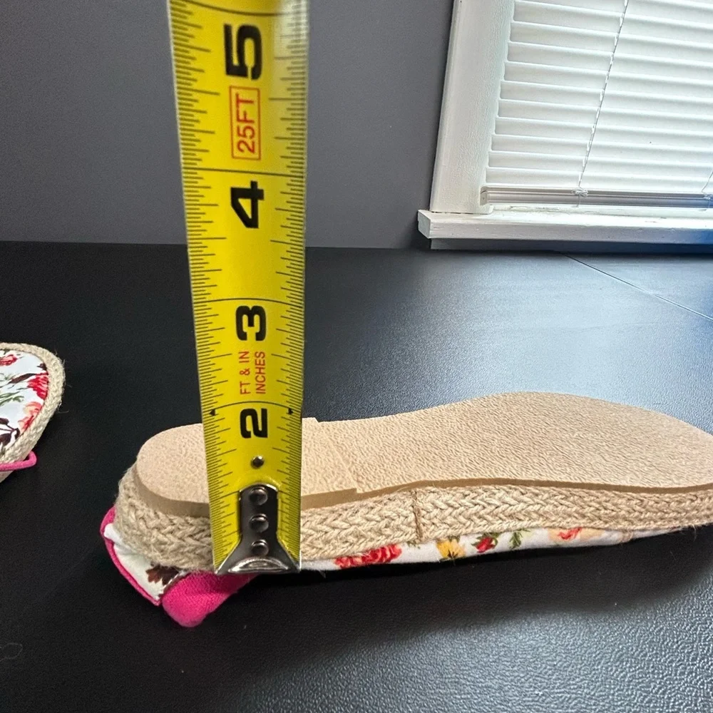 Sophie Sue Women's 10 Floral‎ Espadrille Sneakers Canvas Lightweight Cottagecore